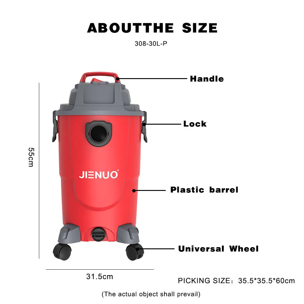PP Tank Vacuum Cleaner Hot Selling 30L Vacuum Cleaner with Drain for Home Carpet Cleaning