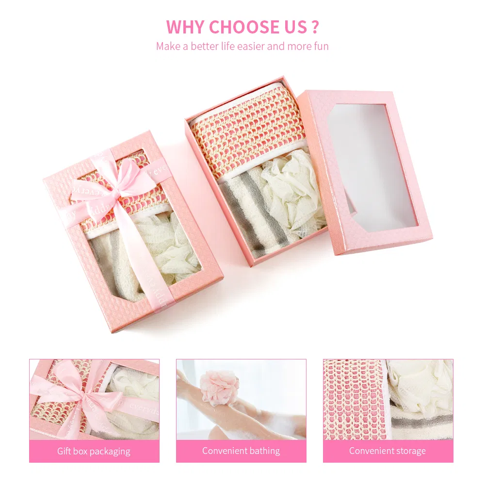 Promotional Business Bath Towels Gift Set Wedding Bath Towel Ball Sponge Gift Sets Valentines Day Gift Kit