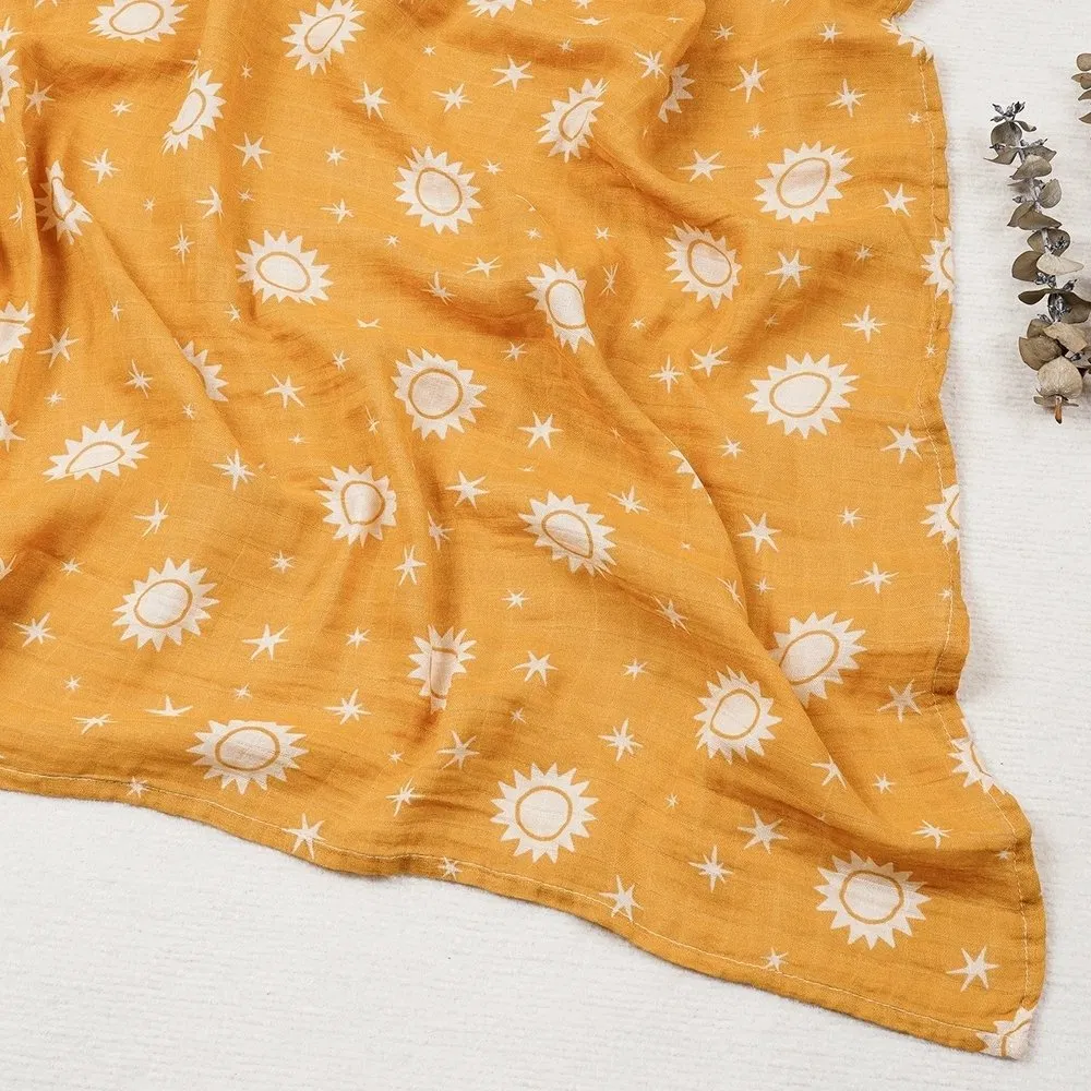 Happyflute Digital Printing Cartoon Two-Layer Muslin Crib Infant Blanket