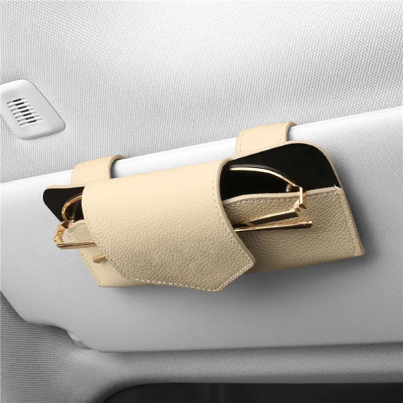 Customized Multi-Function Auto Sun Visor Glasses Holder Sunglasses Clip Portable Card Ticket Holder