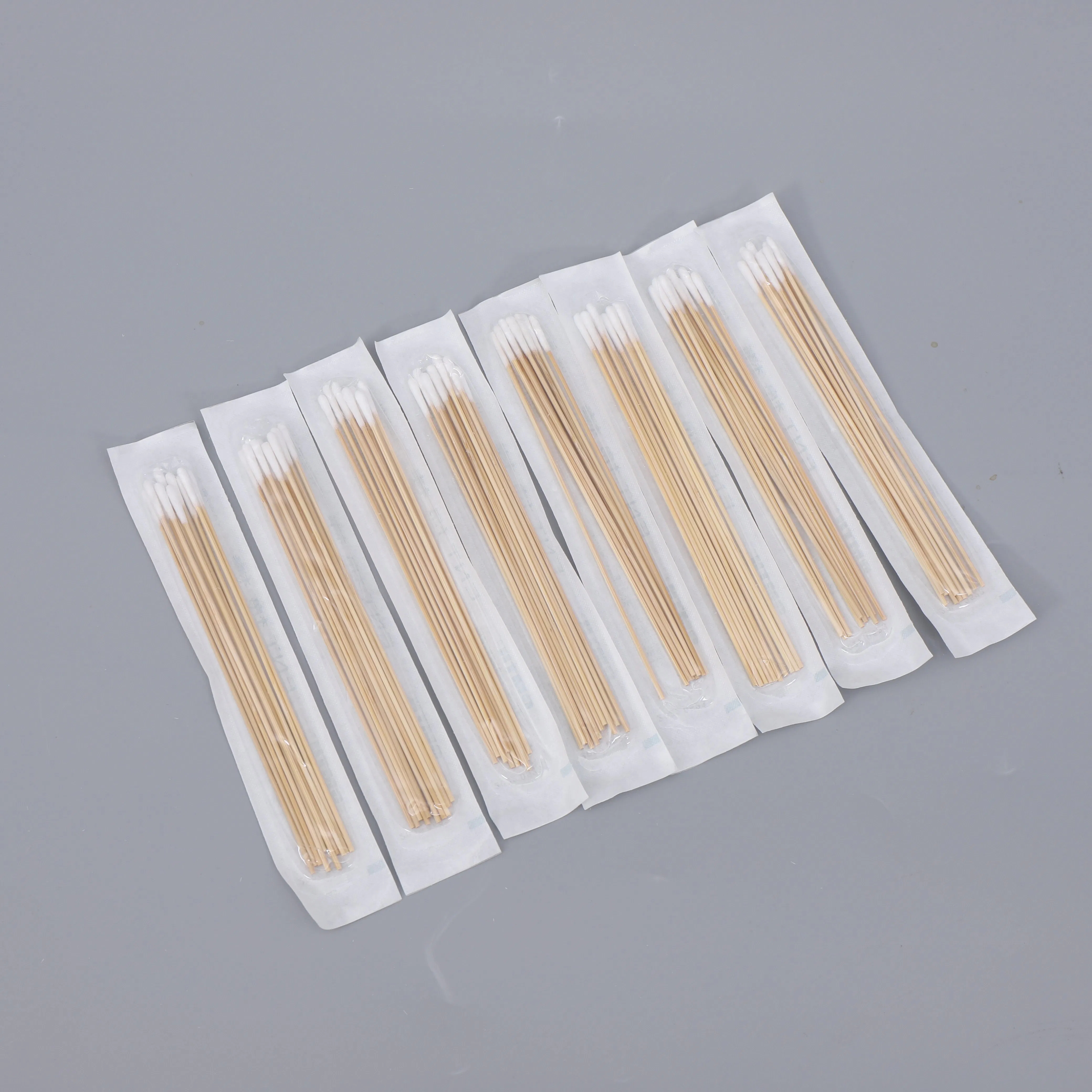 DNA Ecofriendly Sterile Medical 6" 6 Inch 15cm Extra Long Single Tips Wood Wooden Sticks Bud Cotton Swab for Specimen Collection