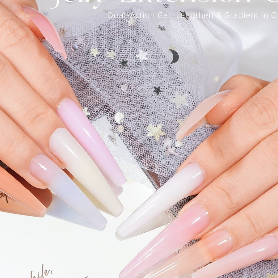 Hard Builder Nail Extension Gel No Burn Self Leveling for Professional Nail Beauty Wholesale Custom Color
