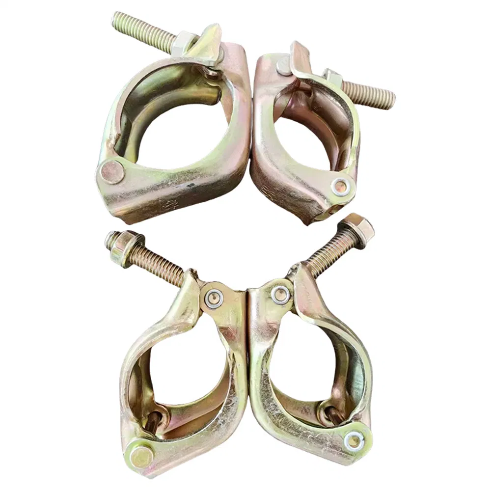 Light Weight Scaffolding Parts Durable Pressed Steel Pipe Clip Fixing Pressed Double Coupler Scaffolding Swivel Clamp