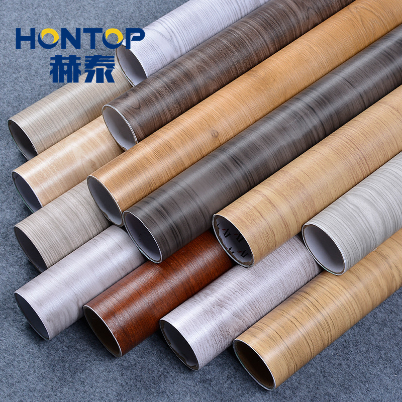 Wood Grain PVC Flooring Waterproof Decorative Film Foil for Living Room Kitchen Home Decor