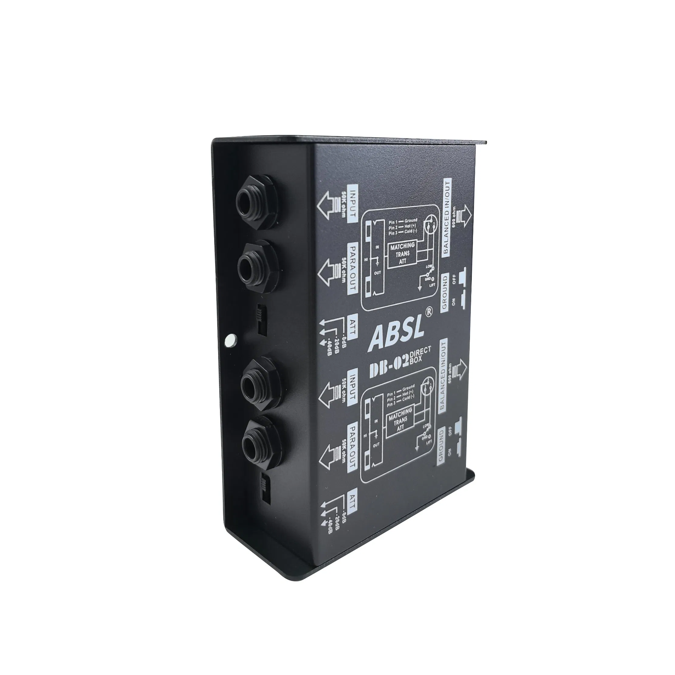 Пассивный DI-бокс DB-02, 2 канала