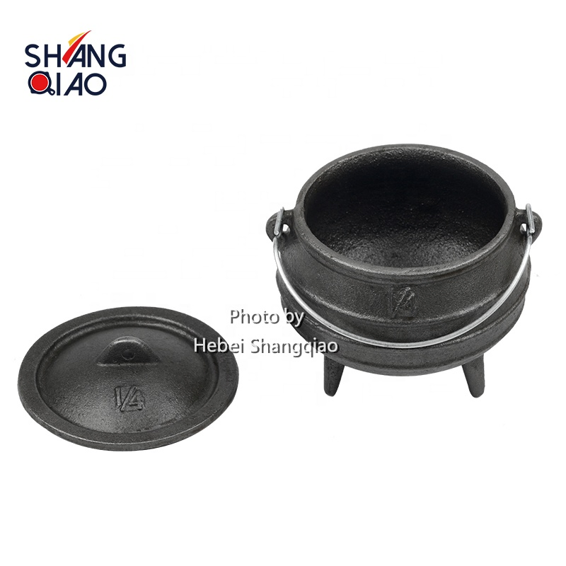 Чугунный котелок Potjie с тремя ножками, 1/4-30#