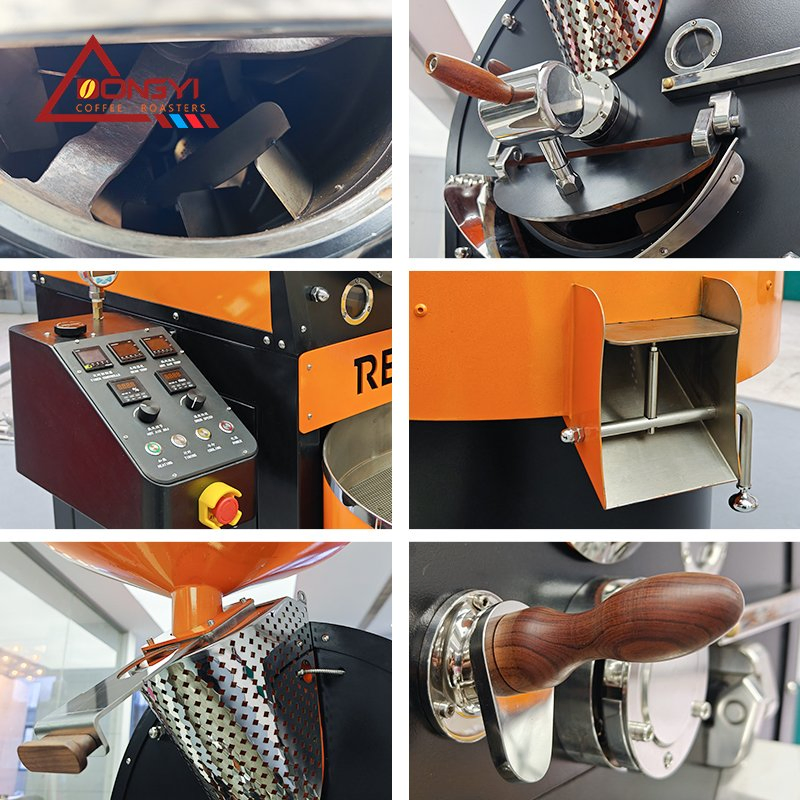 6kg 12kg New Premixed Combustion Cast Iron Drum Commercial Coffee Roaster Machine