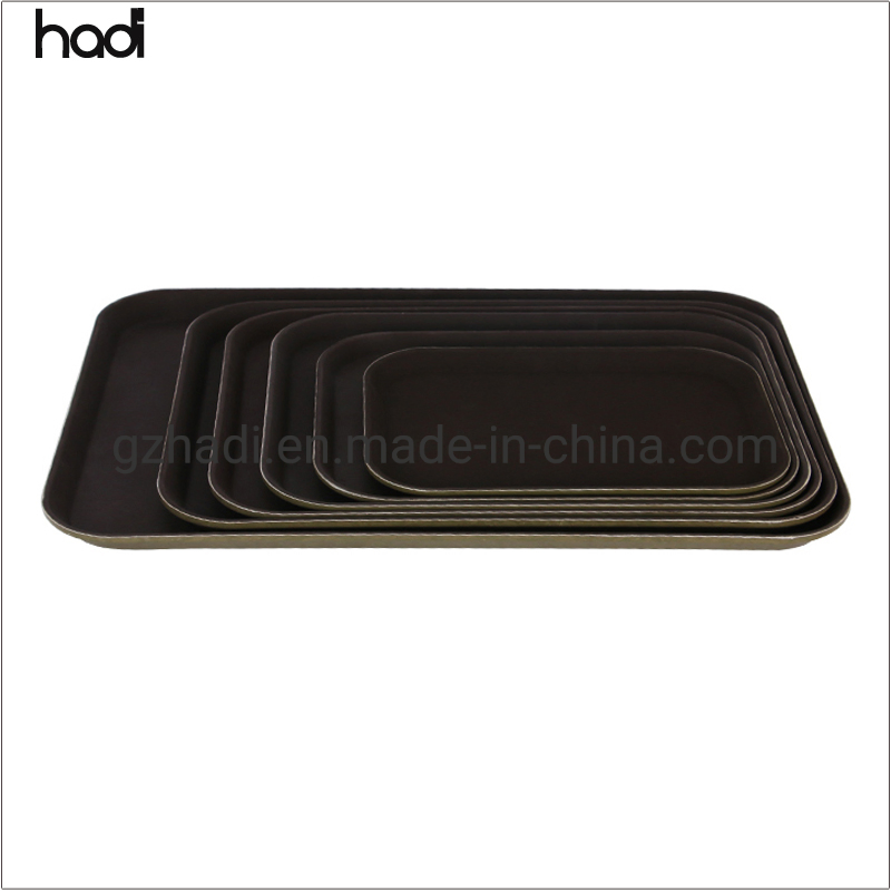 Wholesale China Factory Food Service Supplies Round Plastic Anti Non-Slip Serving Tray Sales Reasonable Price Anti Slip Serving Tray