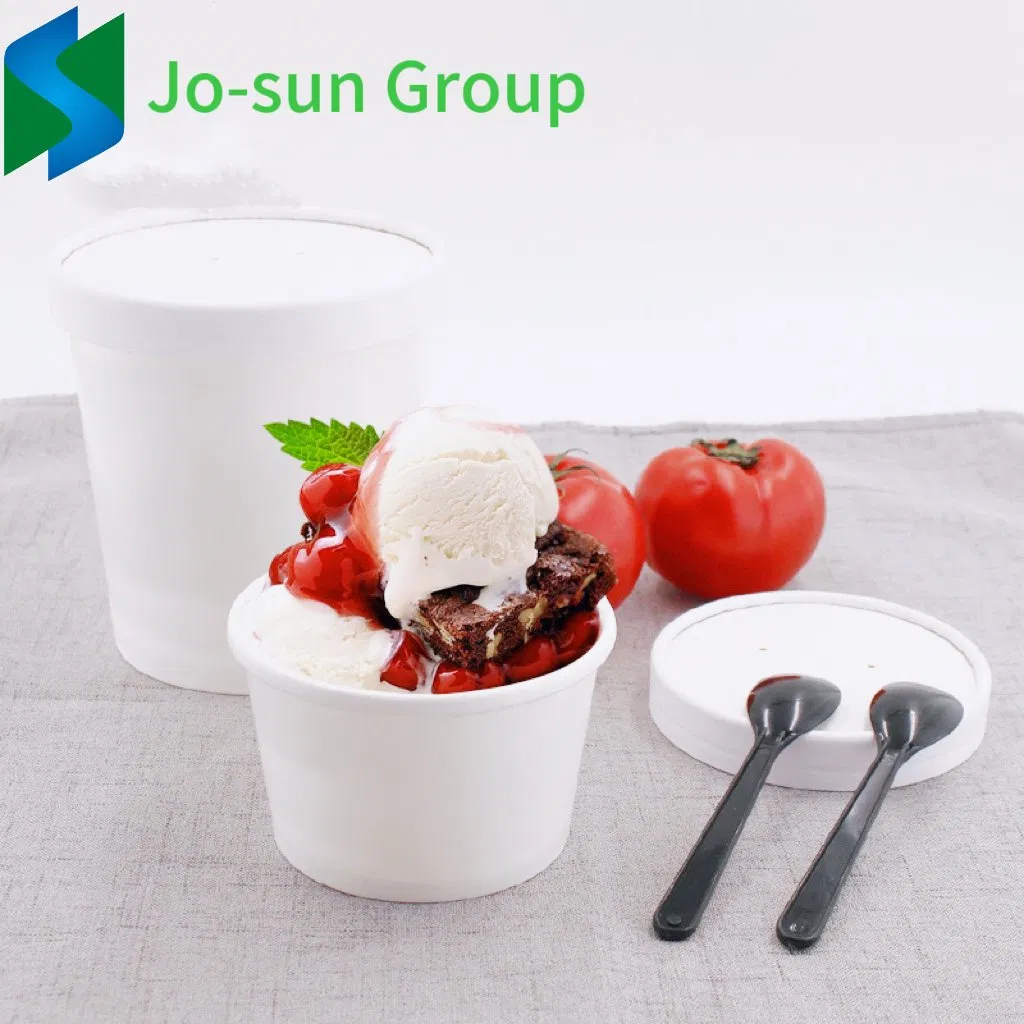 Jo-Sun Disposable Eco-Friendly 32 Oz Kraft Paper Soup Cup Bowl Popcorn Buckets with Lid Take-out Box