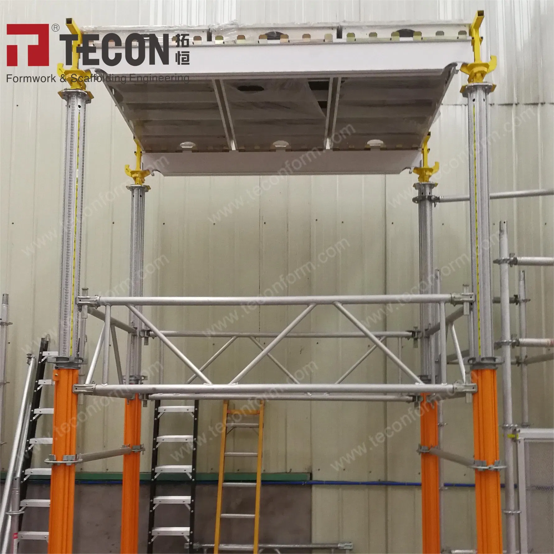 Tecon Aludeck Formwork with Aluminum Frame Lined with 9mm Birch Plywood Formwork High Efficient Slab Formwork