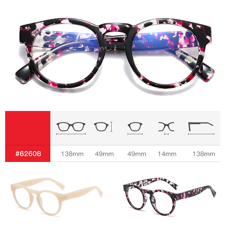 Factory Wholesale High Quality Trend Fashion Retro Anti Blue Light PC Eyeglasses Women Colorful Reading Glasses