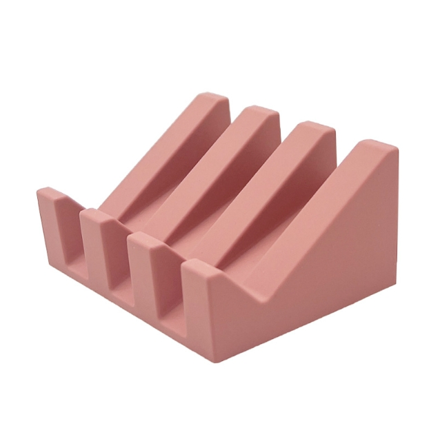 Silicone Soap Dish, Creative Bathroom Silicone Sloped Drainage Rack, Soap Holder