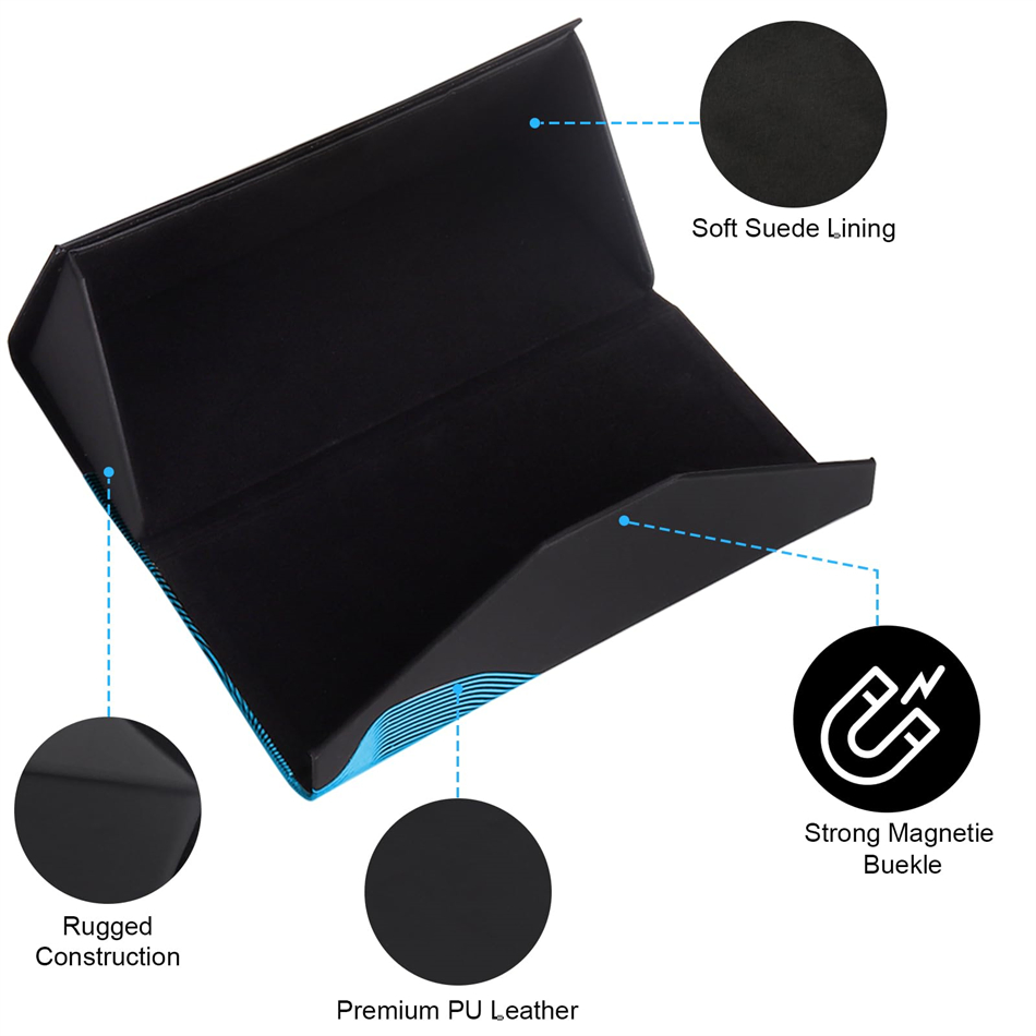 New Hard Shell Eyeglasses Storage Case Triangle Foldable Magnet Closure Sunglasses Case