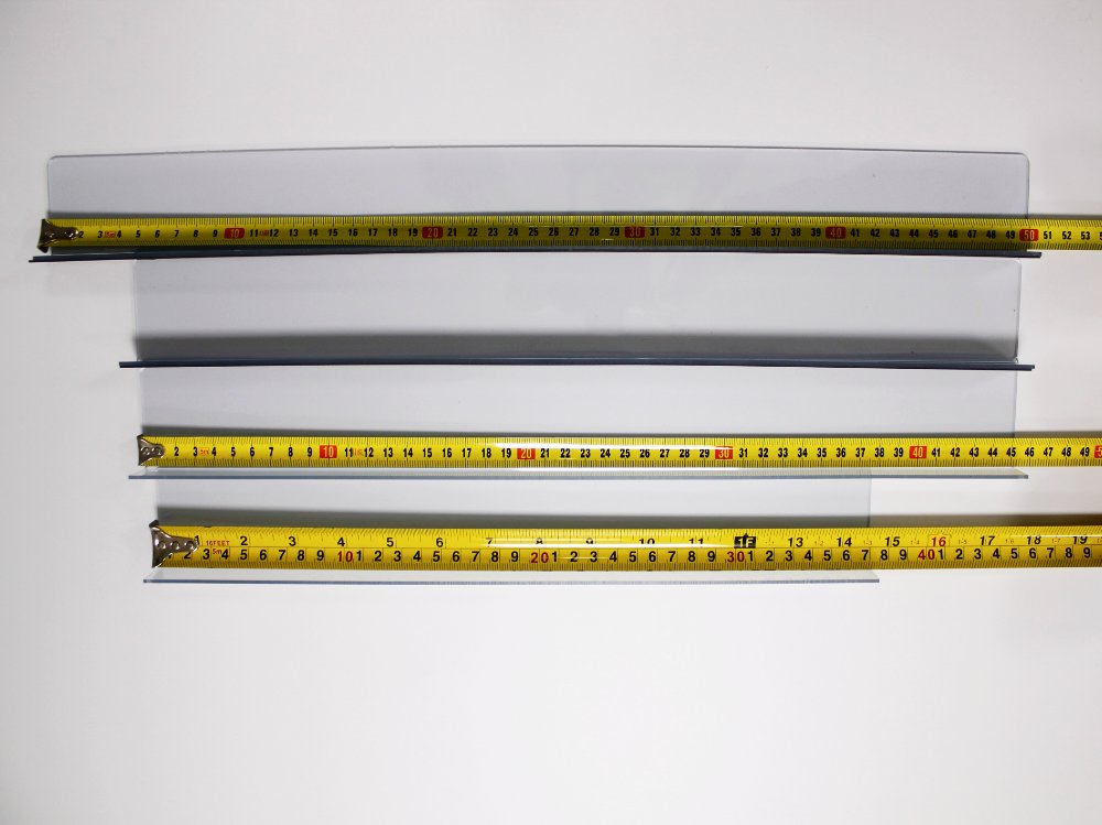 Plastic Acrylic L Shape Magnetic Shelf Dividers Custom Sizes