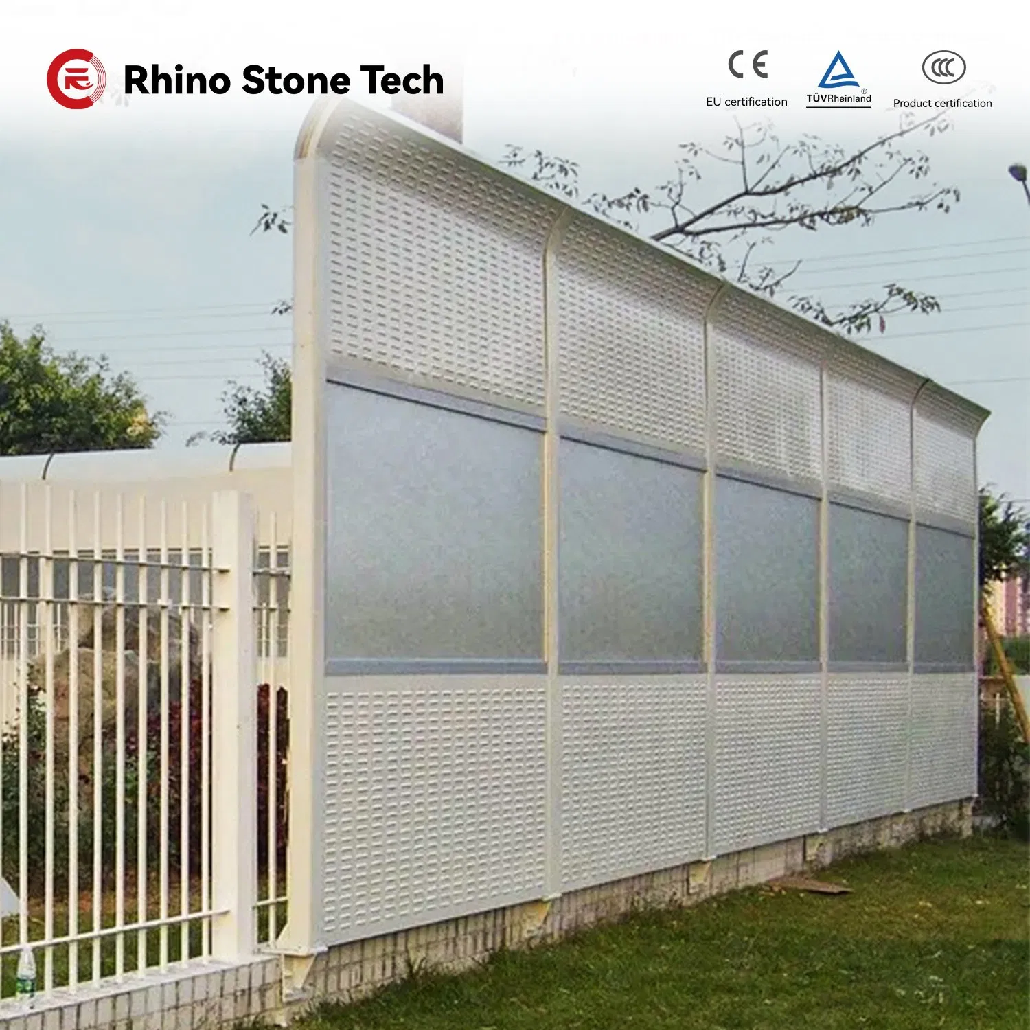 Aluminum Alloy Whole Set Soundproof Panel Energy Storage Sound Barrier with Low Impurity Centrifugal Glass Wool for Excellent Acoustic and Moisture Resistance