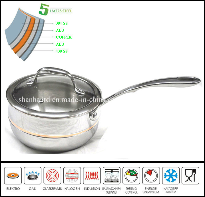 Кастрюля Apple Saucepan 1.5л, 5-слойное дно