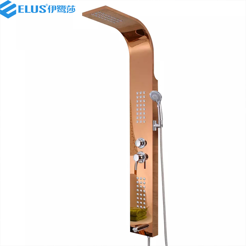 304 Stainless Steel Shower Faucet Column Electronic Bath Waterproof Free Standing Shower Panel System