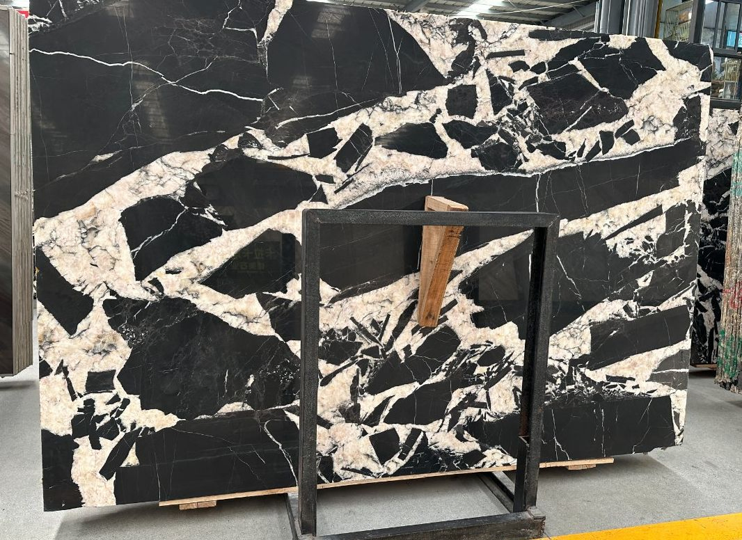 Natural Stone Marble Import Marble Napoleon Black Decoration Material for Wall Cladding