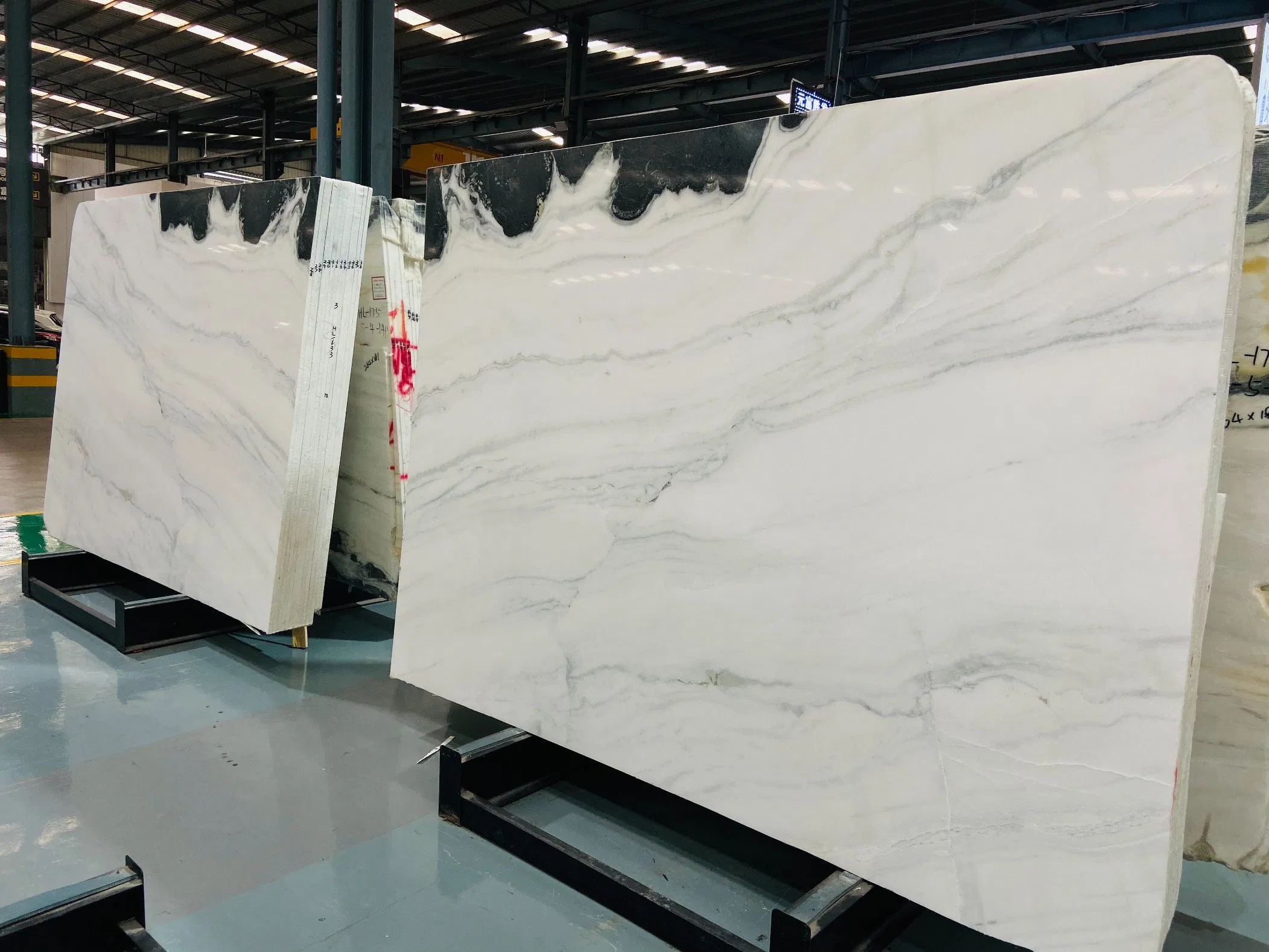 Panda White Natural Marble Factory Price Background Wall Flooring Tiles