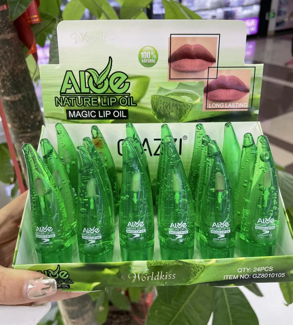 Aloe Color Changing Hydrating Vegan Gloss Private Label Moisturizing Shine Lip Oil
