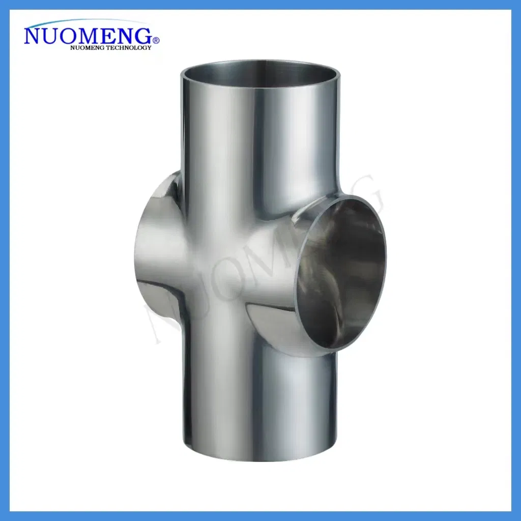 Premium Sanitary Stainless Steel Short Welded Equal Cross Fitting
