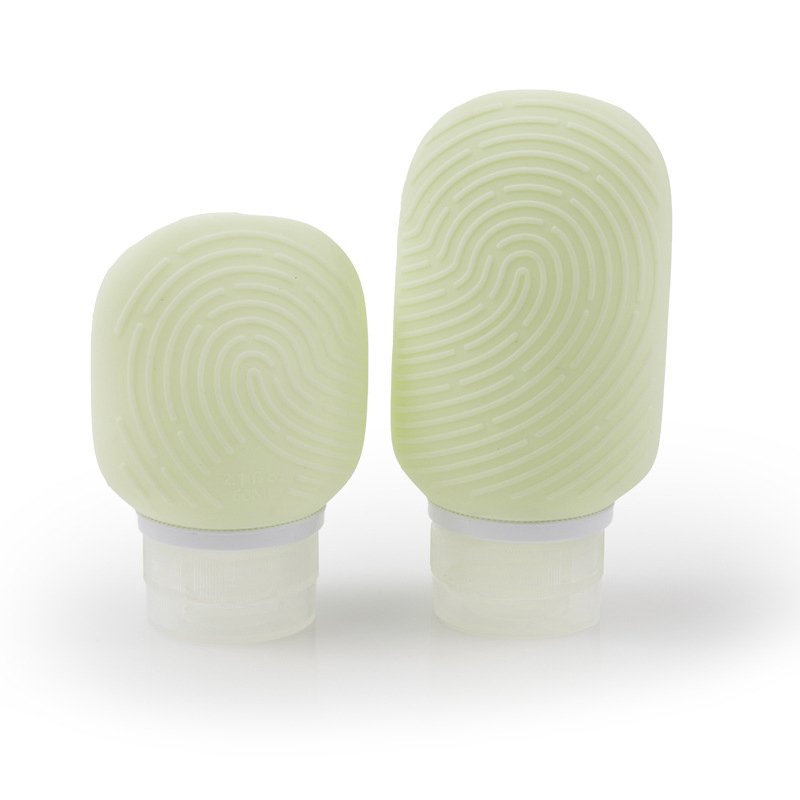 Silicone Fingerprint Refill Bottles Portable Travel and Business Trip Bottles for Lotion and Toiletries