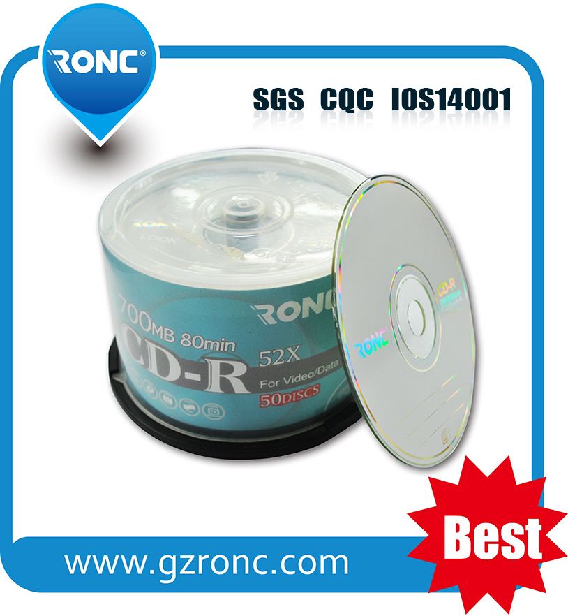 52X 700MB 80min Blank and Printable CD-R