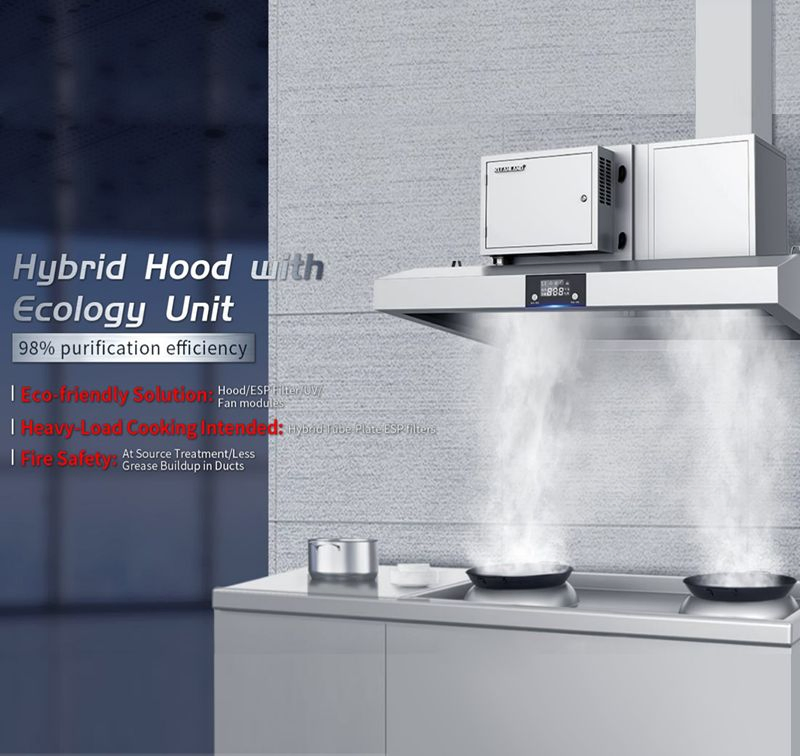 4000 Air Volume Commercial Restaurant Kitchen Wall Mount Stainless Steel Smoke Range/Exhaust Hood