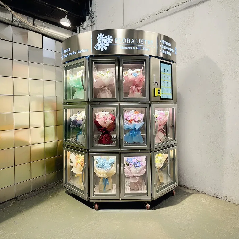 24/7 Hour Fresh Flower Vending Machine Logo Customize