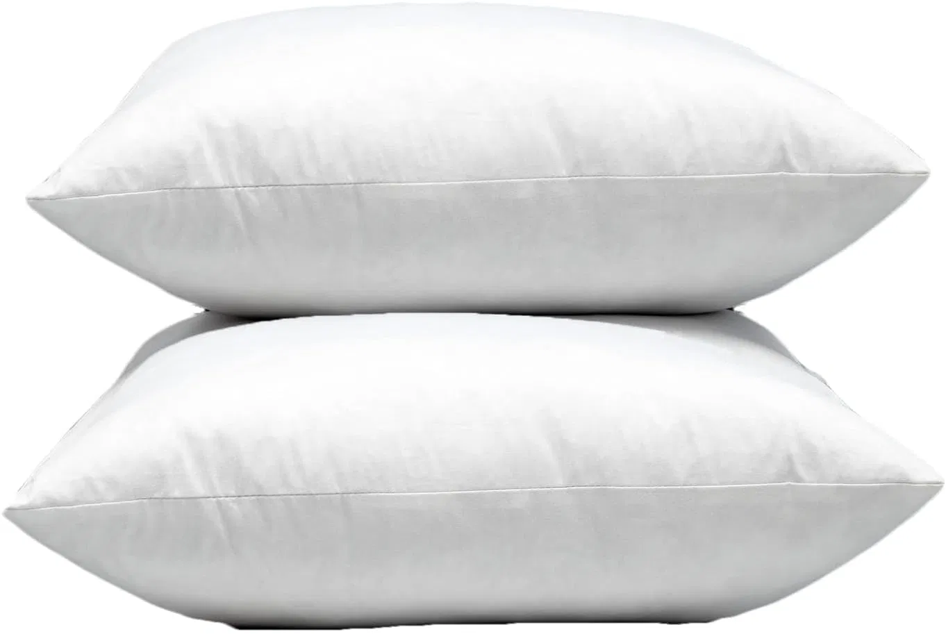 100% Pure Cotton Premium Feather Throw Pillow Insert with Soft White Pillows