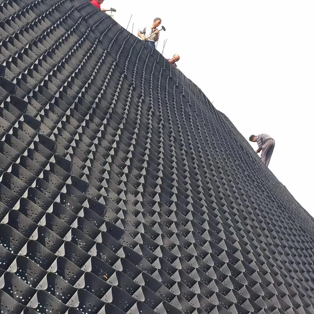 Slope Protection Textured HDPE Geocell Ground Enhancement Geo Cell