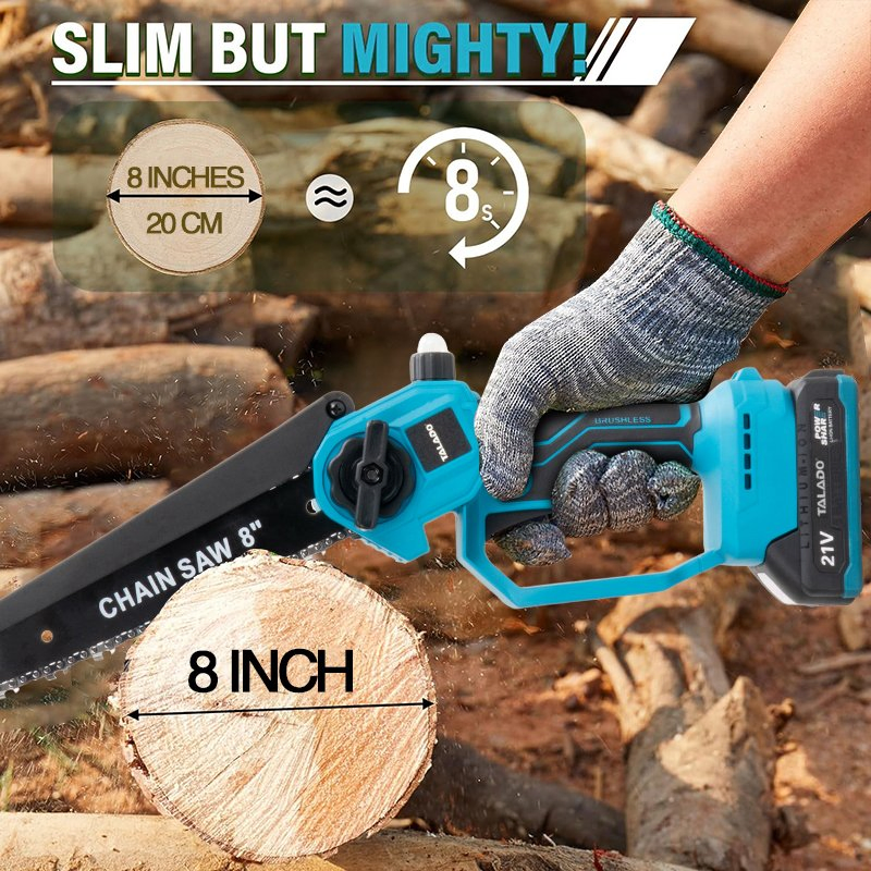 Heavy-Duty 8in Saw-Cuts Branches in Seconds