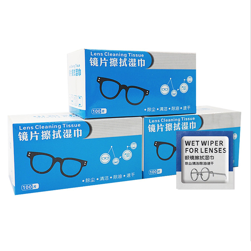 Disposable Goggle Surface Cleaning Pads Optical Lens Wipes Disinfection Eye Glasses Cleaning Tissue