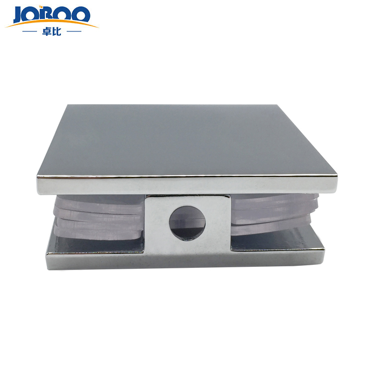 Square Wall Mount Clamp for Frameless Shower Enclosures