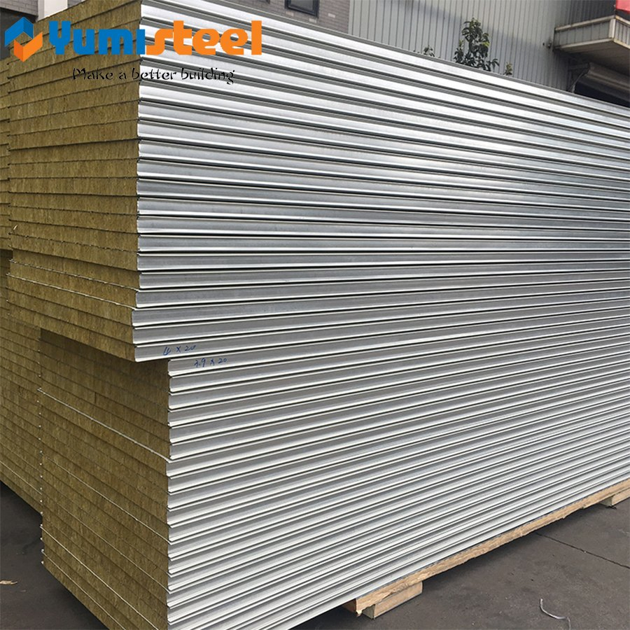 PPGL Metal Fireproof Rockwool Sandwich Panel for Roof