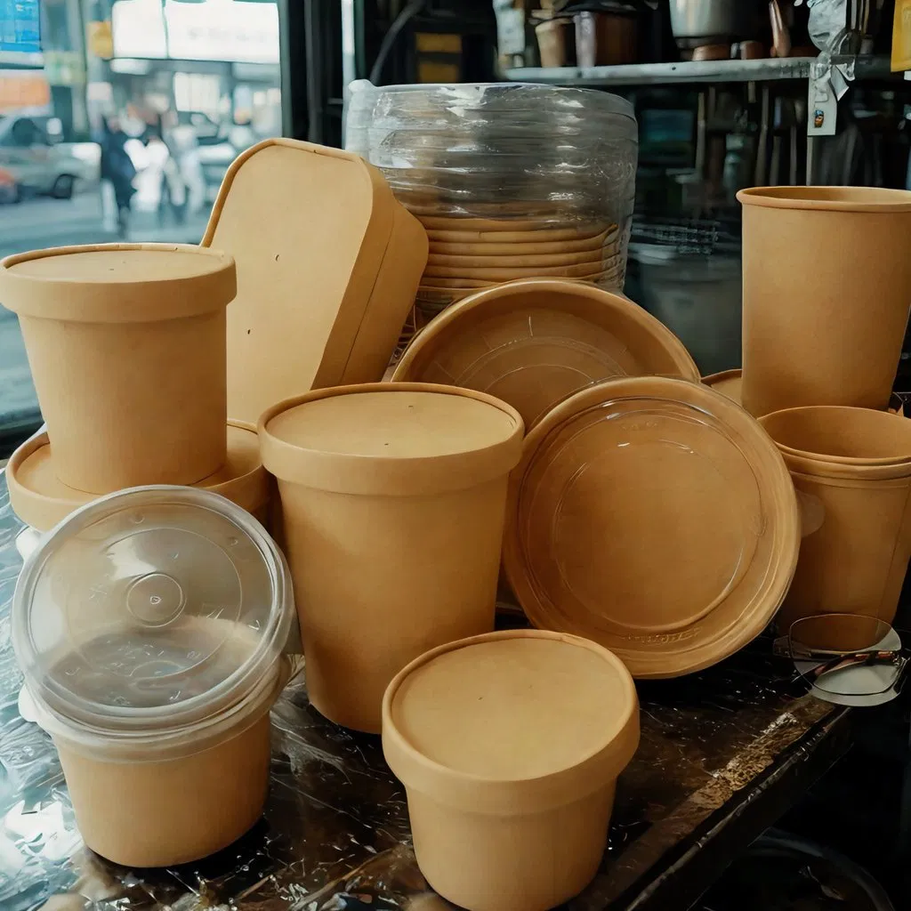 Эко-контейнер для супа и салата Kraft