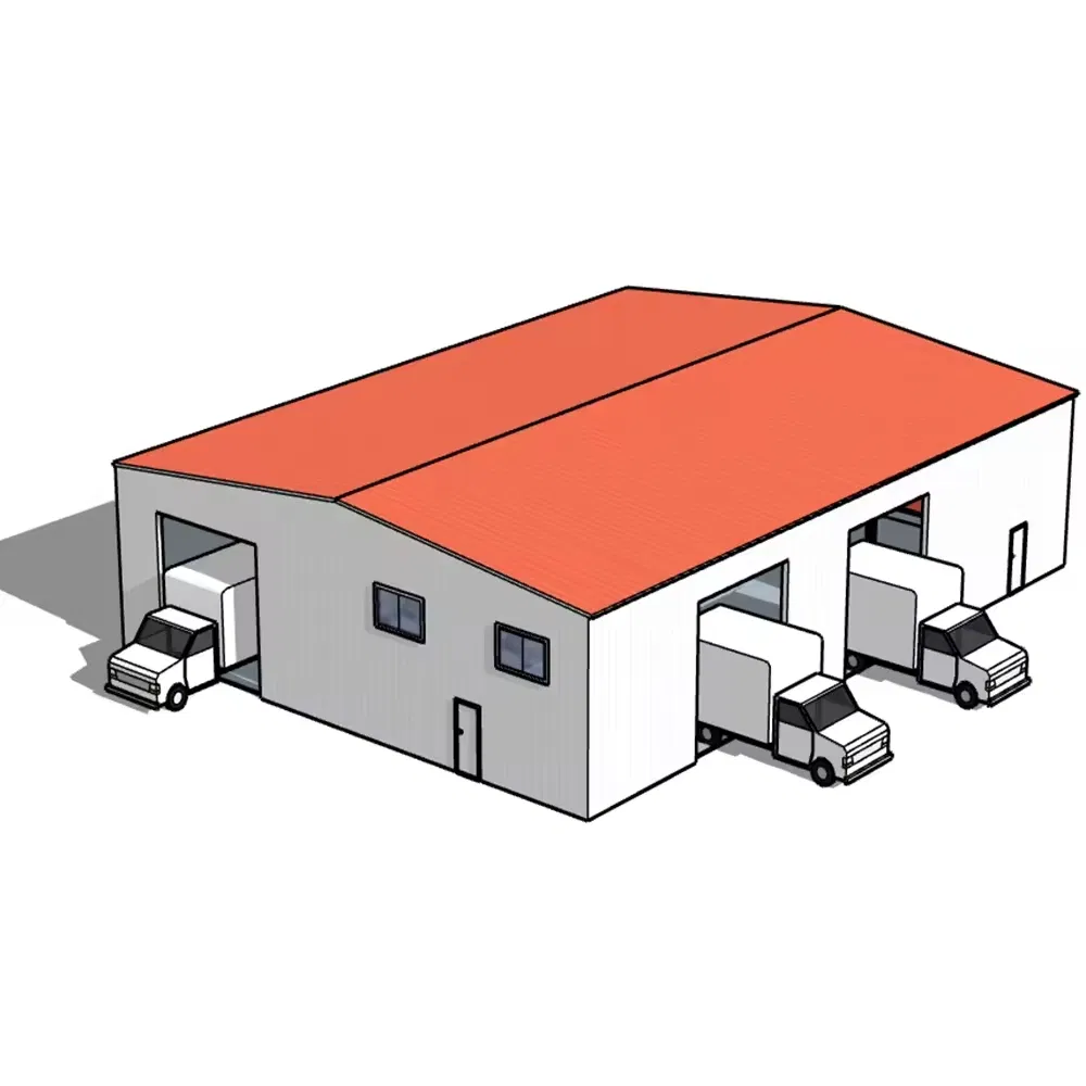 Insulated Shed Prefabricated Metal Steel Structure Industrial Prefabricated 3D Design Building
