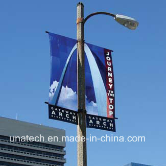 Metal Aluminium Street Light Pole Advertising Poster Promotion Flag Arm