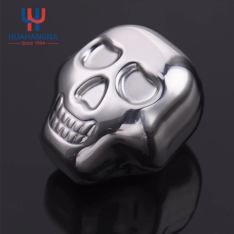 Reusable Skull Shaped Stainless Steel Ice Cube Whiskey Stones