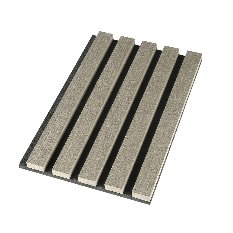 Good Quality Polyester Fiber Wooden Grooved Acoustic Panel Slat Pet Felt Acoustic Wall Panel