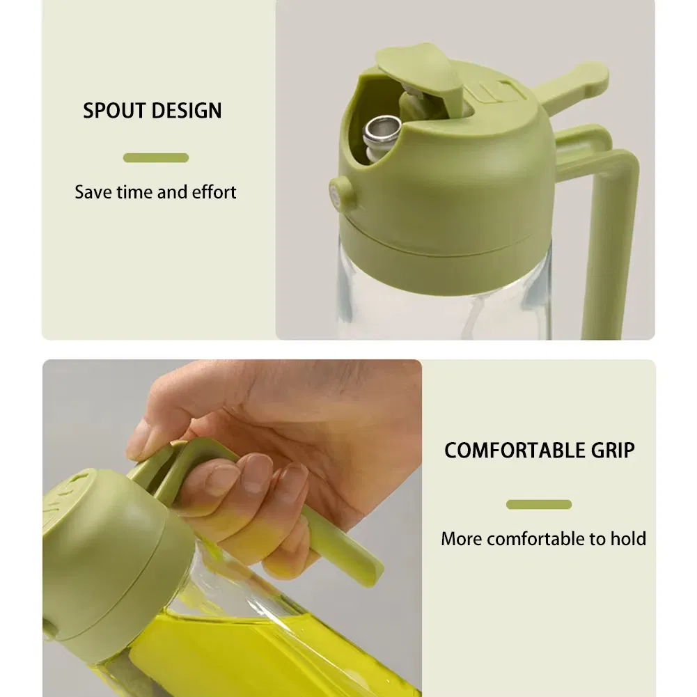 2025 New Tools for Kitchen Mist 2 in 1 Olive Oil Dispenser Bottle Premium Glass Oil Spray Bottle Oil Sprayer for Cooking
