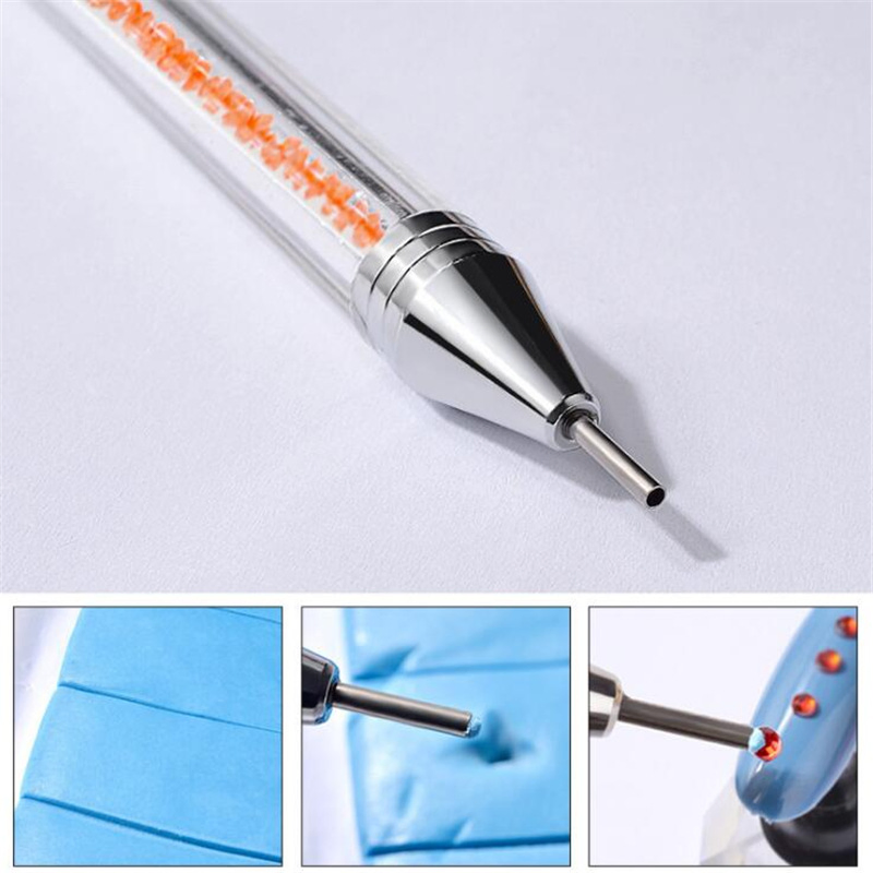 Beautiful Crystal Nail Art Wax Pen Diamond Colorful Nail Art Dotting Pen