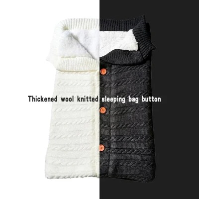 Winter Unisex Infant Swaddle Blankets Soft Thick Fleece Knit Sleeping Bag