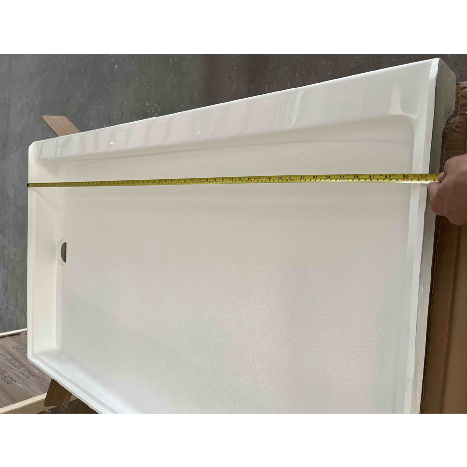 60"X36"X4′ ′ Solid One-Piece Cast Marble Cultured Marble Trench Drain Shower Pan