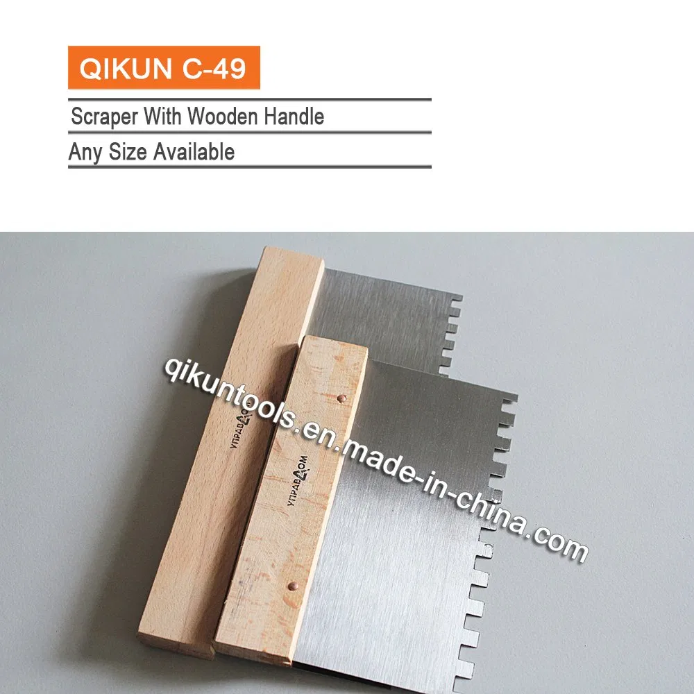 C-49 Construction Decoration Paint Hardware Hand Tools Erasing Putty Knife Scraper with Wooden Handle