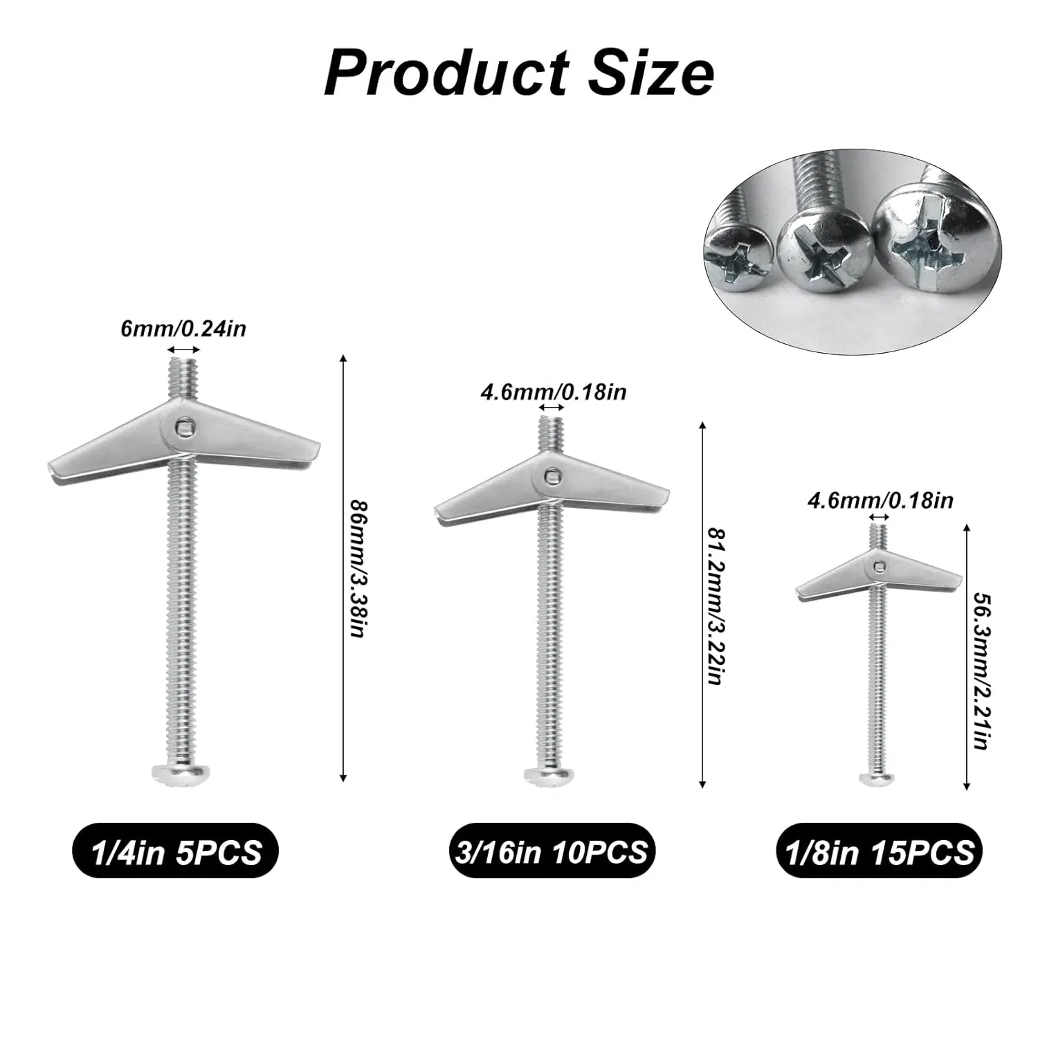 Набор крыльчатых гаек и анкеров-бабочек