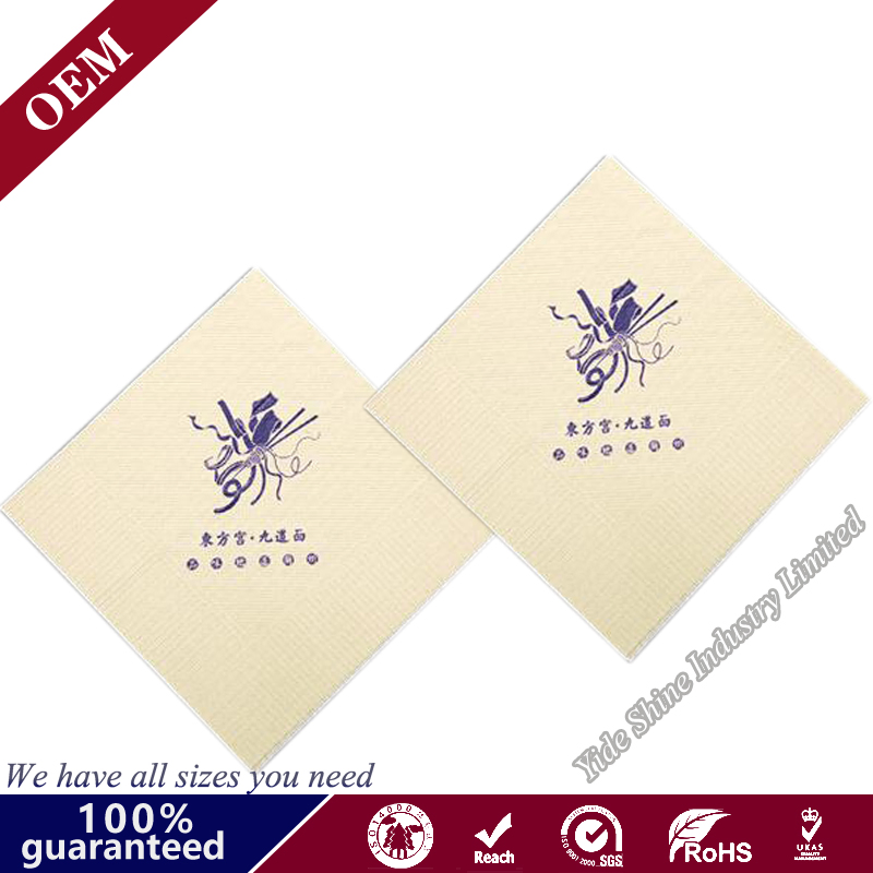 100% Bamboo Pulp Brown Napkin Paper 2 Ply 1/4 Quarter Fold Napkin