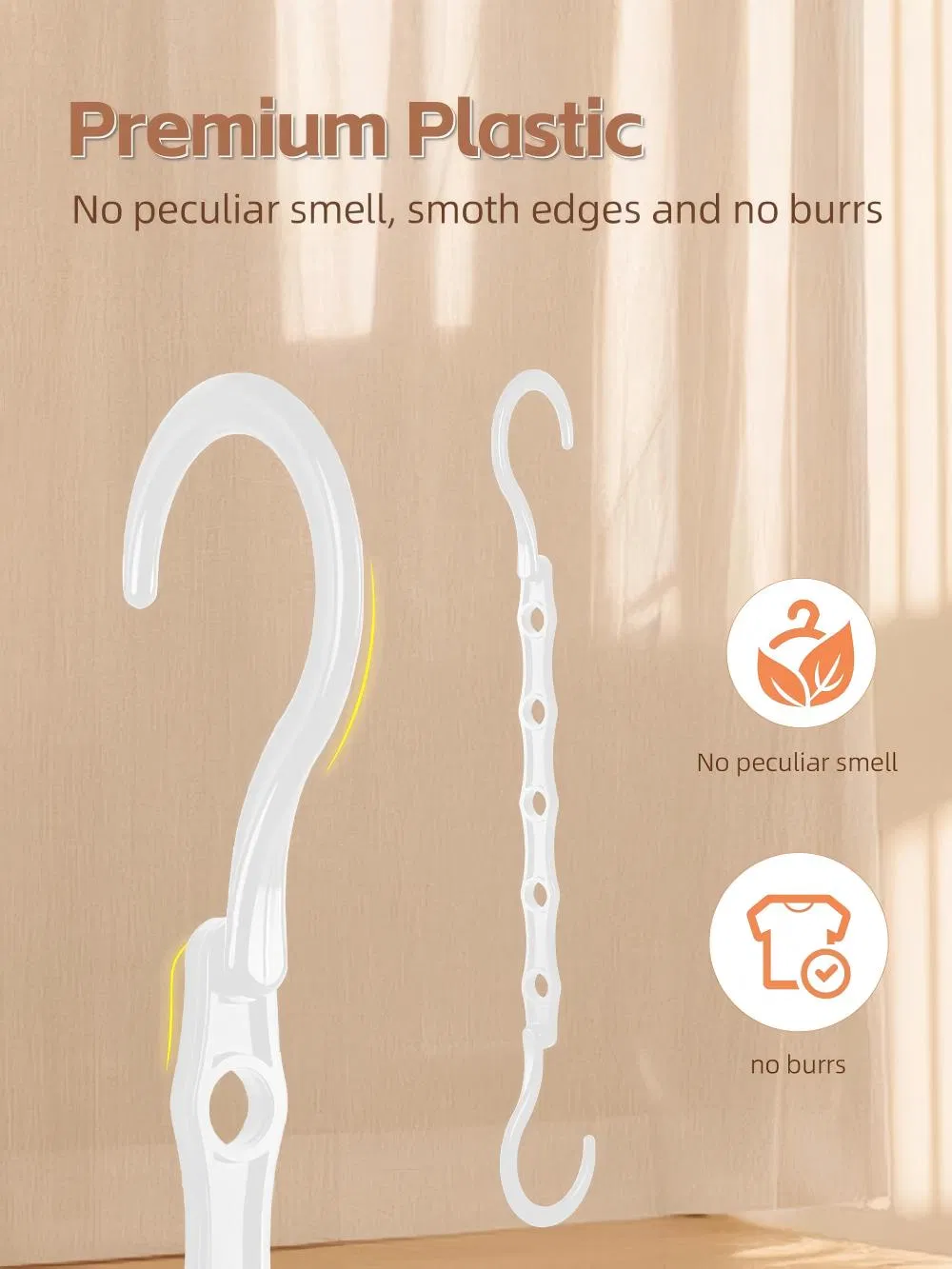 20pack Thicker Plastic Space Saving Magic Pants Clothes Hangers Closet Organizers and Storage