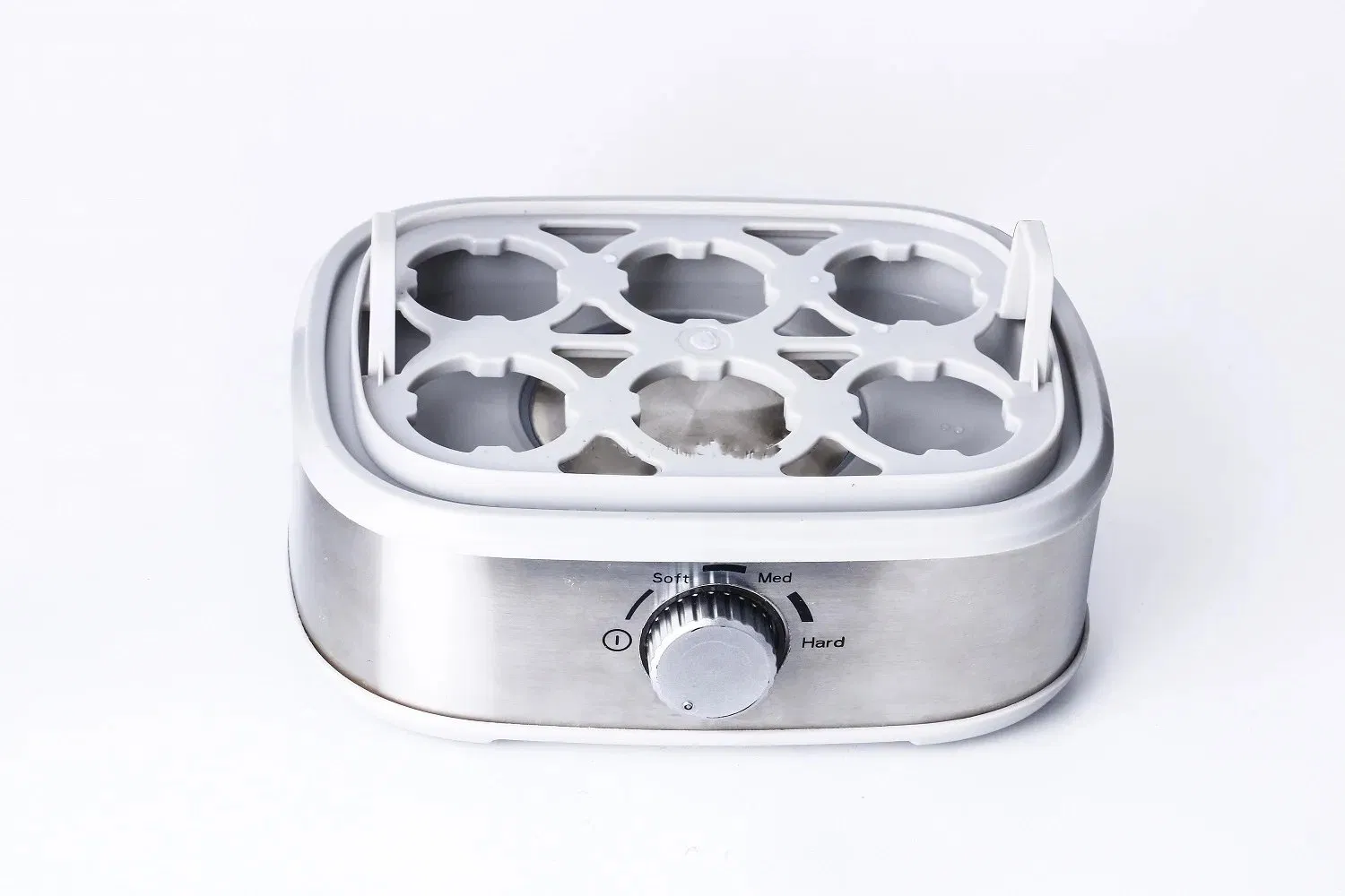 Stainless Steel Egg Boiler with Plastic Cap Electric Egg Steam Cooker