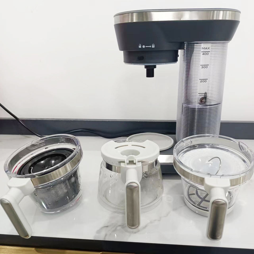 2 in 1 Grinding Coffee Maker Machine with Steam Brew Coffee